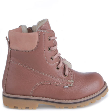 Geneva membrana beżowe traperki dziecięce ze skóry naturalnej