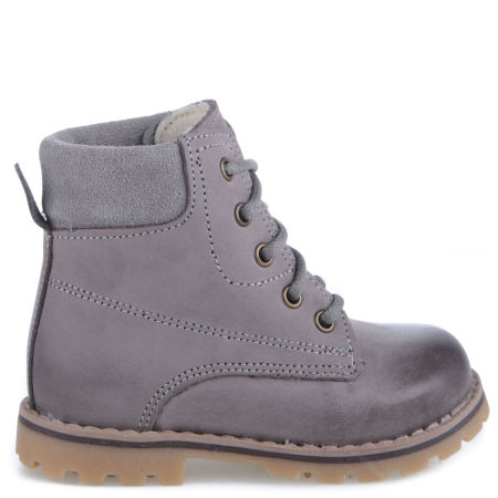 Geneva membrana szare traperki dziecięce ze skóry naturalnej