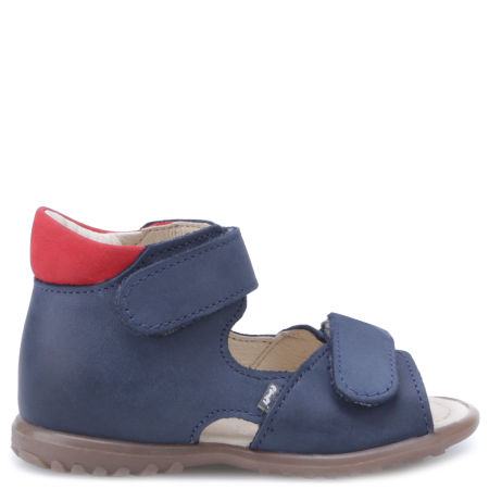 Malaga Roczki® granatowe sandały dziecięce ze skóry naturalnej