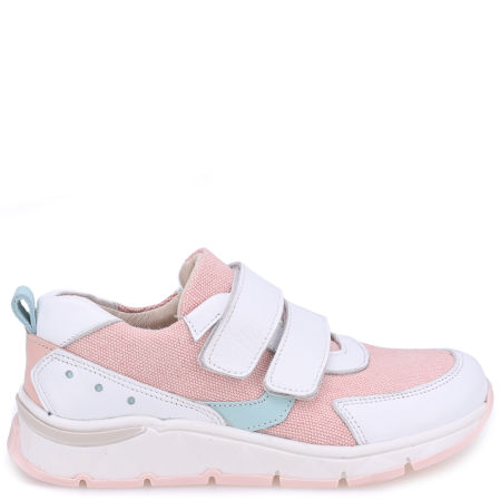 Barcelona różowe trampki dziecięce ze skóry naturalnej