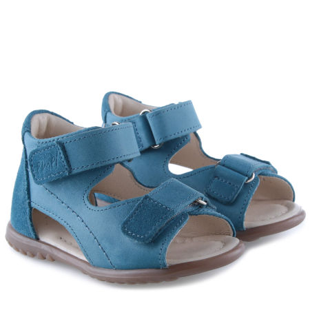 Malibu Roczki® niebieskie sandały dziecięce ze skóry naturalnej  - ES 2435-21 zdjęcie 3