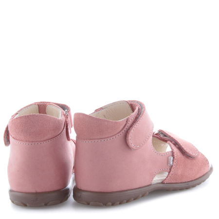 Malaga Roczki® różowe sandały dziecięce ze skóry naturalnej - ES 2428D zdjęcie 3