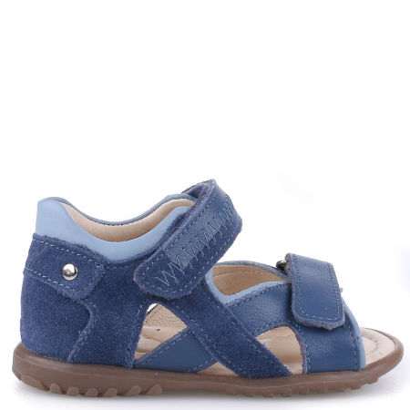 Acapulco Roczki® niebieskie sandały dziecięce ze skóry naturalnej - ES 2086-38 zdjęcie 4