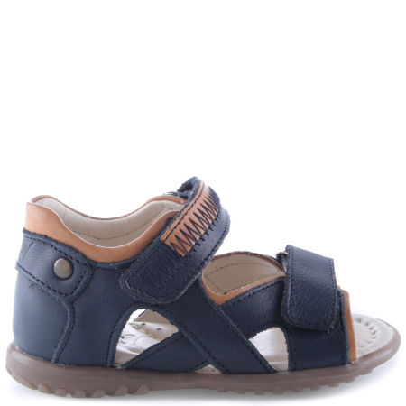 Acapulco Roczki® granatowe sandały dziecięce ze skóry naturalnej