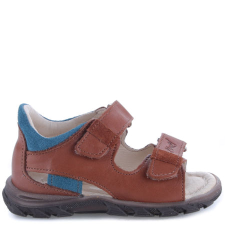 Tonga brązowe sandały dziecięce ze skóry naturalnej