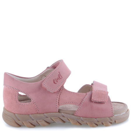 Montenegro różowe sandały dziecięce ze skóry naturalnej