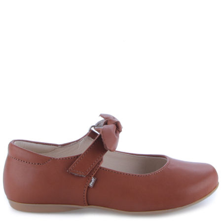 Vienna brązowe baleriny dziecięce ze skóry naturalnej
