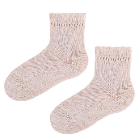 Skarpetki ażurowe dla dziewczynki ecru