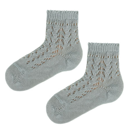 Skarpetki ażurowe dla dziewczynki miętowe