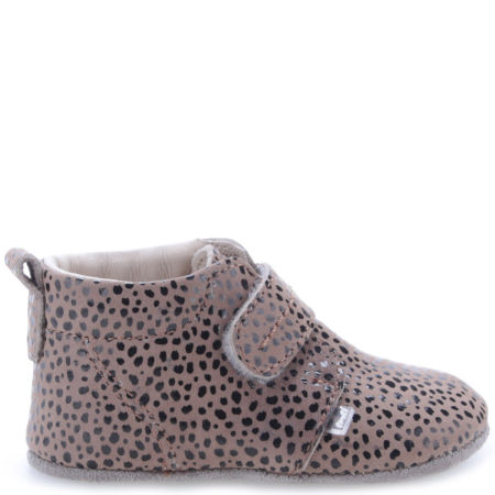 Niechodki beżowe ze skóry naturalnej na rzep