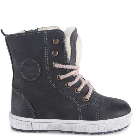 Portland membrana grafitowe trzewiki dziecięce ze skóry naturalnej