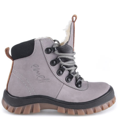 McKinley membrana szare traperki dziecięce ze skóry naturalnej