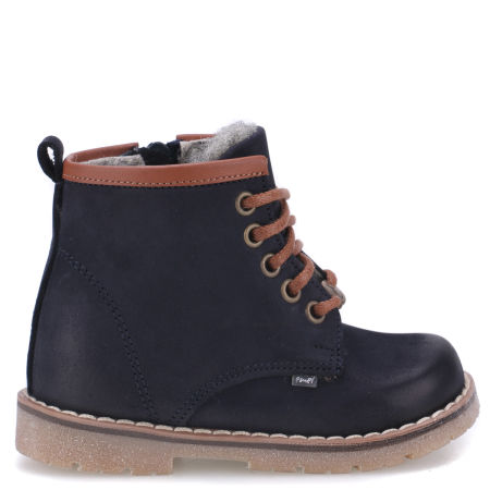 Bergen membrana granatowe trzewiki dziecięce ze skóry naturalnej