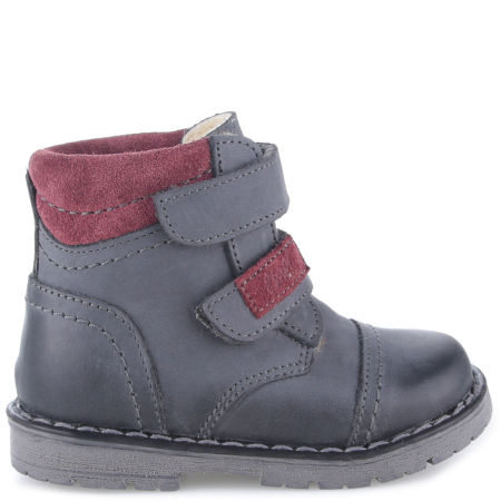 Stockholm membrana grafitowe trzewiki dziecięce ze skóry naturalnej