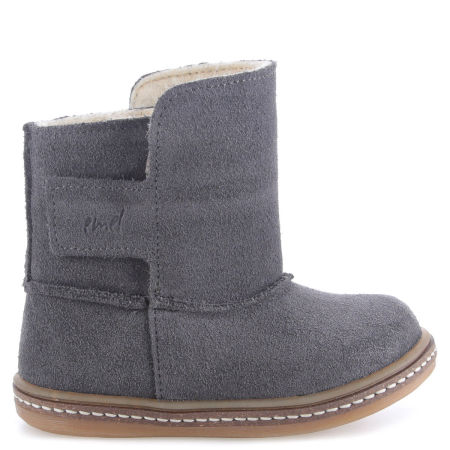 Lugano membrana szare kozaczki dziecięce ze skóry naturalnej