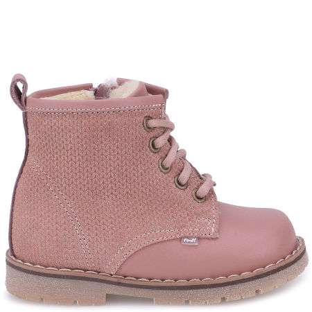 Bergen membrana różowe trzewiki dziecięce ze skóry naturalnej