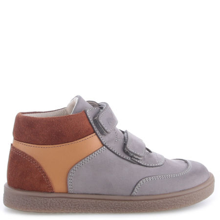 Toledo szare trampki dziecięce ze skóry naturalnej