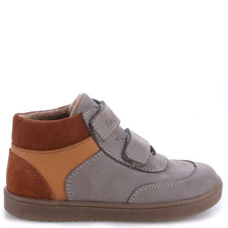 Toledo membrana szare trampki dziecięce ze skóry naturalnej