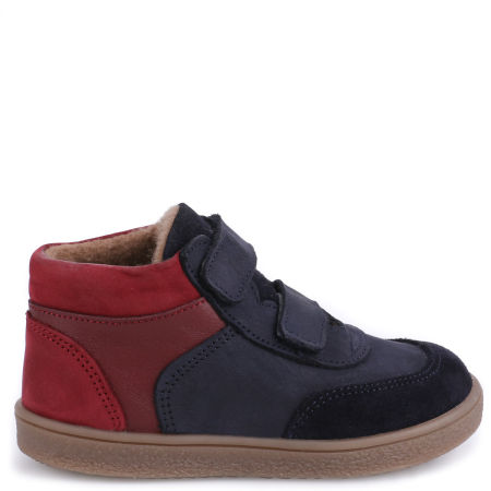 Toledo membrana granatowe trampki dziecięce ze skóry naturalnej