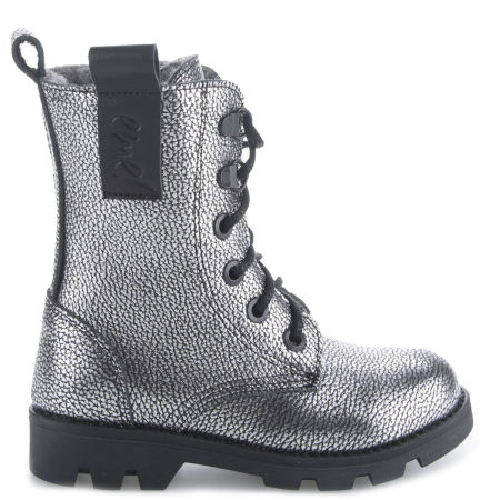 Orion membrana srebrne trzewiki dziecięce ze skóry naturalnej