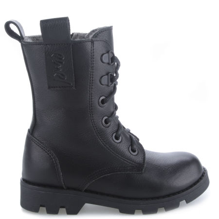 Orion membrana czarne trzewiki dziecięce ze skóry naturalnej