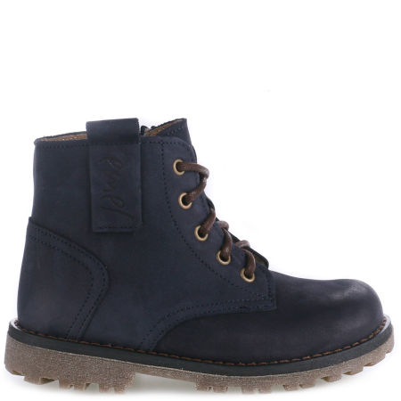 Bergamo membrana granatowe trzewiki dziecięce ze skóry naturalnej