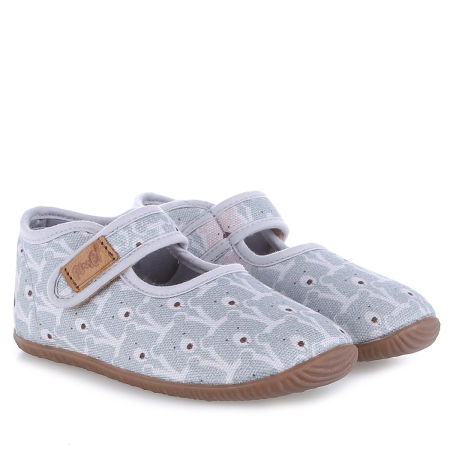 Kapcie Barefoot dla dzieci szare baleriny w misie zdjęcie 1