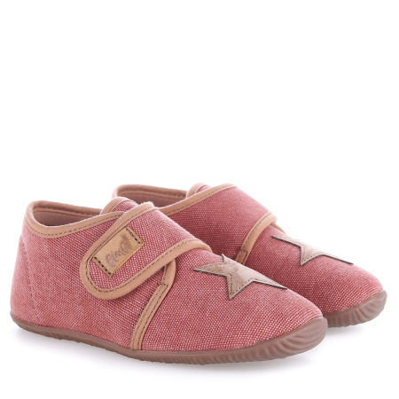 Kapcie Barefoot dla dzieci czerwone z gwiazdeczką zdjęcie 1