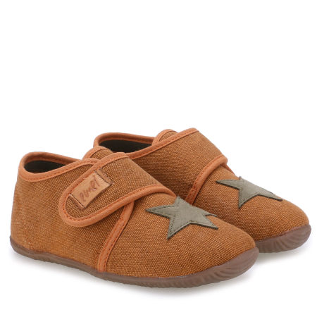 Kapcie Barefoot dla dzieci pomarańczowe z gwiazdeczką zdjęcie 1