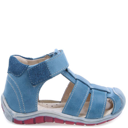Chico Roczki® niebieskie sandały dziecięce ze skóry naturalnej