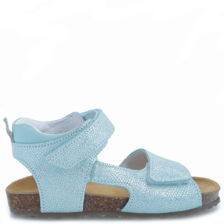 California miętowe sandały dziecięce ze skóry naturalnej 