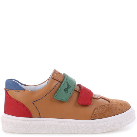 Nelson brązowe trampki dziecięce ze skóry naturalnej