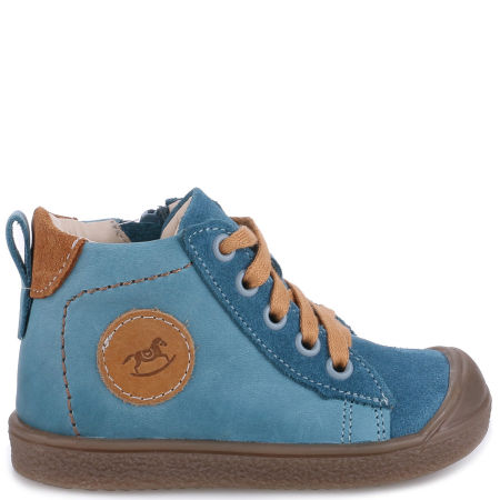 Sydney turkusowe trampki dziecięce ze skóry naturalnej