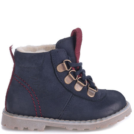 Ontario membrana granatowe trzewiki dziecięce ze skóry naturalnej