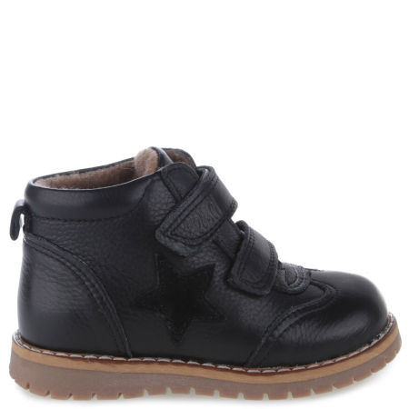 Tromso membrana czarne trzewiki dziecięce ze skóry naturalnej