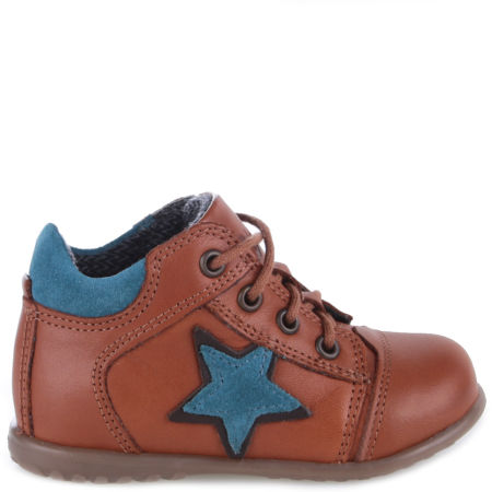 Boston Roczki® membrana brązowe trzewiki dziecięce ze skóry naturalnej