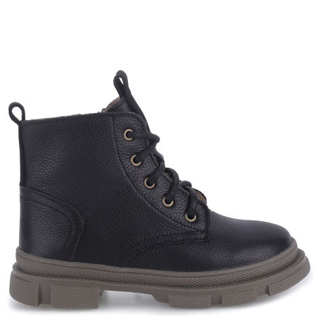 Fuji membrana czarne trzewiki dziecięce ze skóry naturalnej