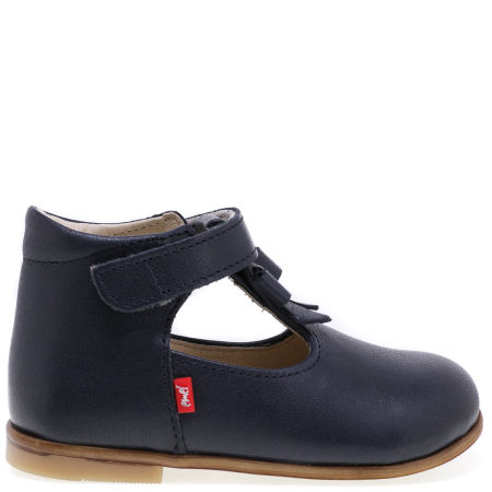 Bari Roczki® granatowe baleriny dziecięce ze skóry naturalnej