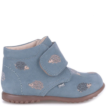 Como Jeżyki Roczki® niebieskie trzewiki dziecięce ze skóry naturalnej