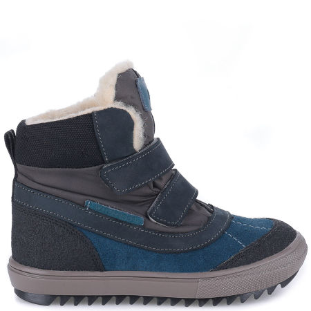 Elbrus membrana granatowe śniegowce dziecięce ze skóry naturalnej