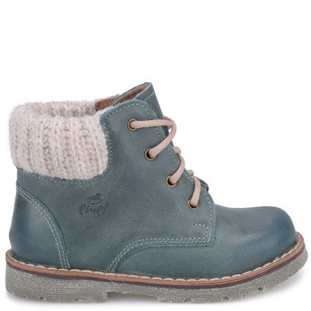 Bern membrana turkusowe trzewiki dziecięce ze skóry naturalnej
