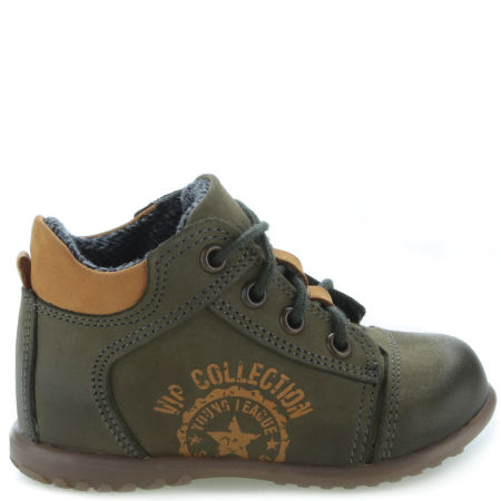 Boston Roczki® membrana zielone trzewiki dziecięce ze skóry naturalnej