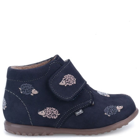 Como Jeżyki Roczki® membrana granatowe trzewiki dziecięce ze skóry naturalnej