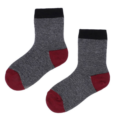 Skarpetki żakardowe czarno-bordowe