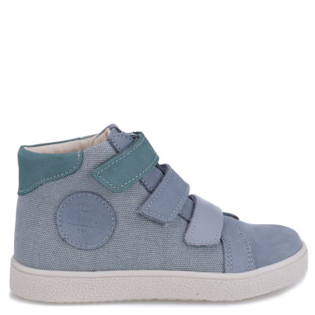 Chester błękitne trampki dziecięce ze skóry naturalnej