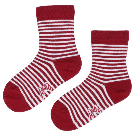 Skarpetki bawełniane w bordowe paski