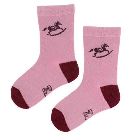 Skarpetki bawełniane różowo-bordowe