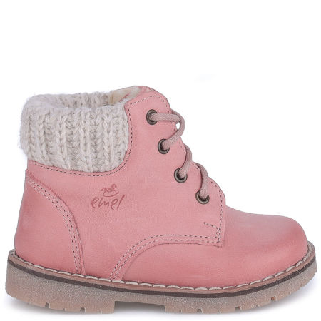 Bern membrana różowe trzewiki dziecięce ze skóry naturalnej