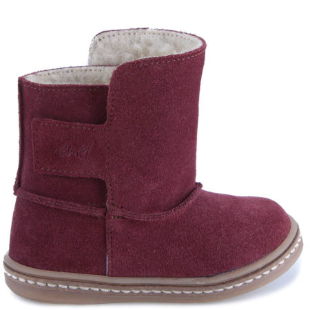 Lugano membrana bordowe kozaczki dziecięce ze skóry naturalnej