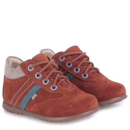 Atlanta Roczki® brązowe trzewiki dziecięce ze skóry naturalnej